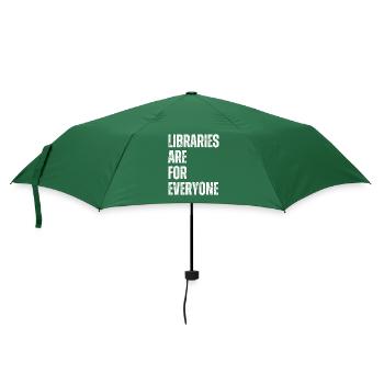 Bibliotheken Sind Für Alle Da Buchliebhaber - Regenschirm (klein) - Flaschengrün - Vorne