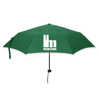 Servus - Gruß aus München - Frauenkirche - Regenschirm (klein) - Flaschengrün - Vorne