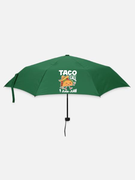 Lustiges Taco - Regenschirm (klein) - Flaschengrün