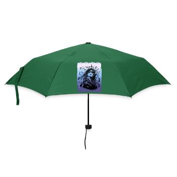Schamane Natur Wald KriegerSchamanen - Regenschirm (klein) - Flaschengrün - Vorne