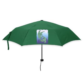 Schamane Keltische Vögel Natur Vogel Wald - Regenschirm (klein) - Flaschengrün - Vorne