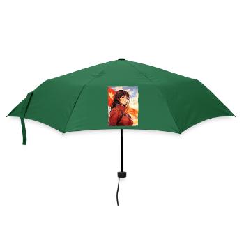 Schönheits-Propaganda: Sozialisten-Mädchen - Regenschirm (klein) - Flaschengrün - Vorne