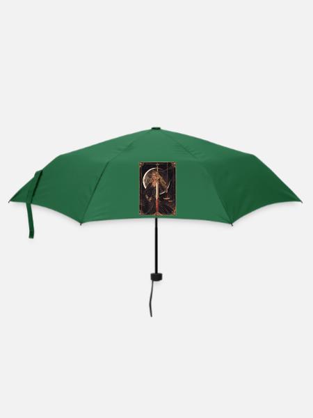 Gerechtigkeit Tarot - Regenschirm (klein) - Flaschengrün