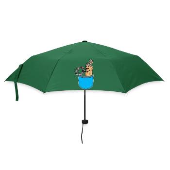 Erdnuss Hippie Tasche Erdnüsse witzig - Regenschirm (klein) - Flaschengrün - Vorne