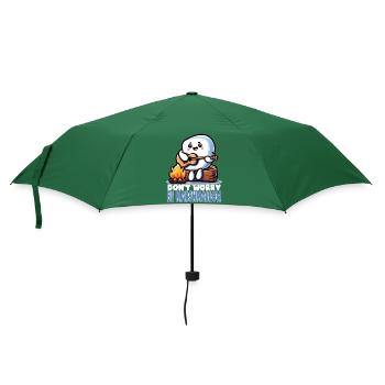 Sorglos Wie Ein Marshmallow Mit Gitarre - Regenschirm (klein) - Flaschengrün - Vorne