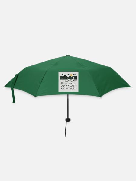 ERFORSCHEN. ENTDECKEN. VERBINDEN. - Regenschirm (klein) - Flaschengrün