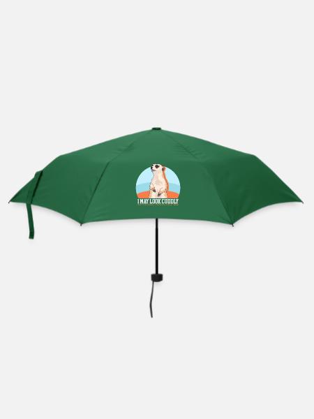 Erdmännchen lustige Erdmännchen Geschenke - Regenschirm (klein) - Flaschengrün