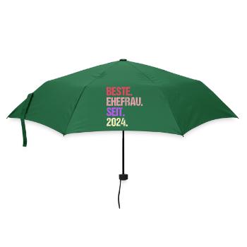 Valentinstag Beste Ehefrau Seit 2024 - Regenschirm (klein) - Flaschengrün - Vorne