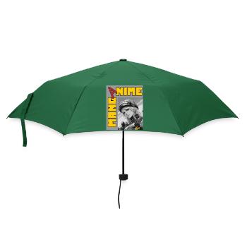 Manga Anime Motor-Rennfahrer-Mädchen - Regenschirm (klein) - Flaschengrün - Vorne
