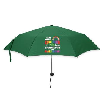 Ich Bin Verwirrter Als Ein Chamäleon - Regenschirm (klein) - Flaschengrün - Vorne