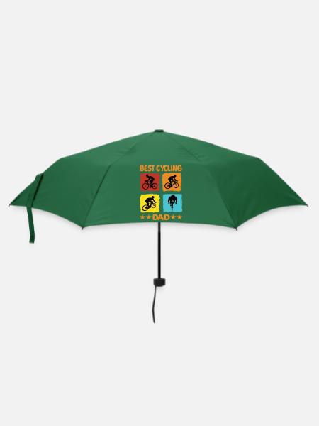 Best Cycling Dad - Regenschirm (klein) - Flaschengrün