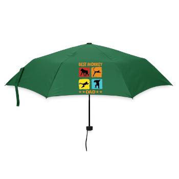 Best Monkey Dad - Regenschirm (klein) - Flaschengrün - Vorne