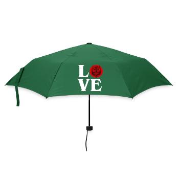 Eule Liebe Nachtvögel Liebhaber Raubvogel Cool - Regenschirm (klein) - Flaschengrün - Vorne