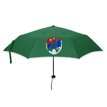 Heimat srbija Herkunft Adler Flagge Natioanl Reise - Regenschirm (klein) - Flaschengrün - Vorne