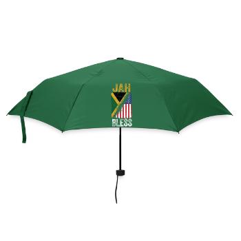 Jah Bless American Flag Reggae Jamaika Wurzeln - Regenschirm (klein) - Flaschengrün - Vorne