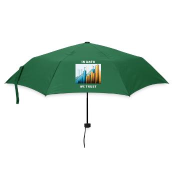 IN DATA WE TRUST - Regenschirm (klein) - Flaschengrün - Vorne
