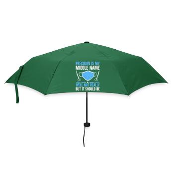 Präzision ist mein zweiter Vorname, naja, nicht wirklich, aber es - Regenschirm (klein) - Flaschengrün - Vorne