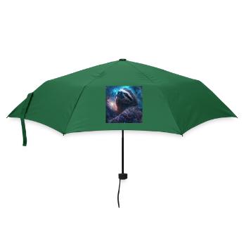 Faultier - Regenschirm (klein) - Flaschengrün - Vorne