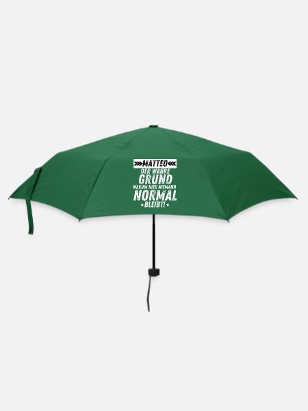 Matteo Der Grund Cooles Fun Shirt Männer Casual - Regenschirm (klein) - Flaschengrün