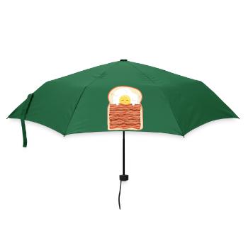 Schlafei mit Speck Schweinefleisch Speck - Regenschirm (klein) - Flaschengrün - Vorne