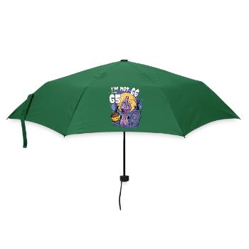 66. Geburtstag Bash - 65 + Zombie Finger für - Regenschirm (klein) - Flaschengrün - Vorne