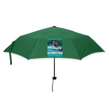 Gleiten Sie über das Wasser, lassen Sie die Sorgen hinter sich. - Regenschirm (klein) - Flaschengrün - Vorne
