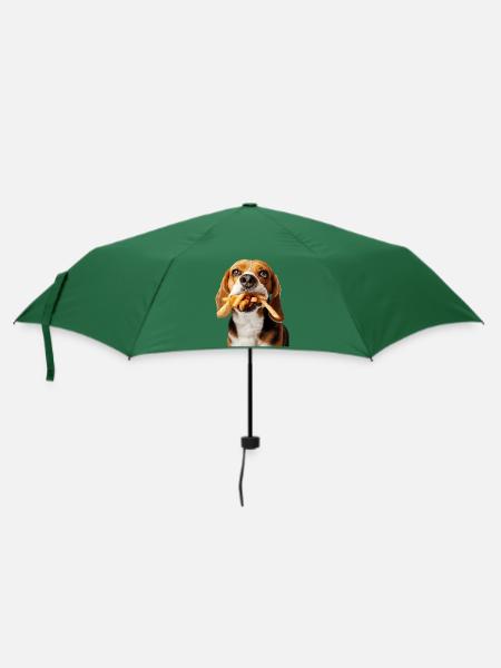 Beagle - Regenschirm (klein) - Flaschengrün