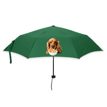 Cocker Spaniel - Regenschirm (klein) - Flaschengrün - Vorne