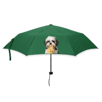 Shih Tzu - Regenschirm (klein) - Flaschengrün - Vorne
