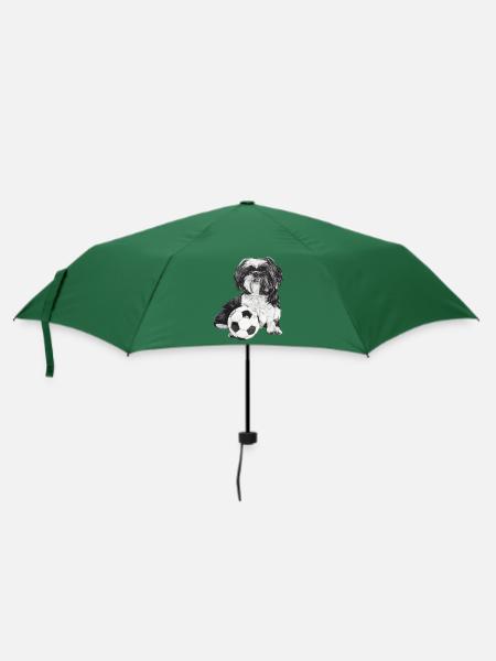 Shih Tzu - Regenschirm (klein) - Flaschengrün