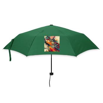 Gitarre - Regenschirm (klein) - Flaschengrün - Vorne