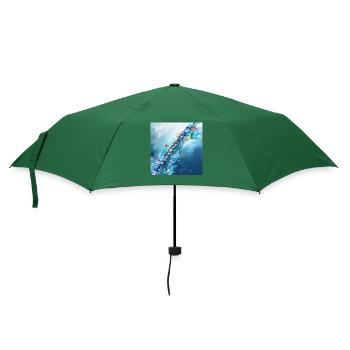 Fisch Flöte - Regenschirm (klein) - Flaschengrün - Vorne