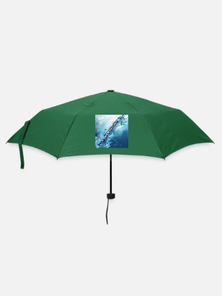 Fisch Flöte - Regenschirm (klein) - Flaschengrün