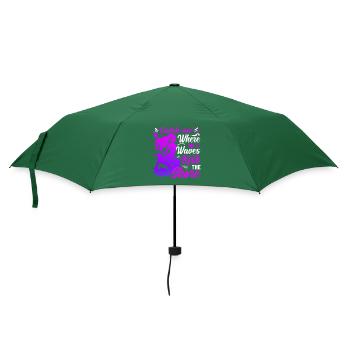 Fang mich dort, wo die Wellen das Ufer küssen. - Regenschirm (klein) - Flaschengrün - Vorne