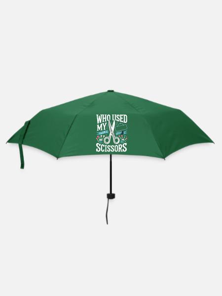 Wer hat meine Stoffschere benutzt? - Regenschirm (klein) - Flaschengrün