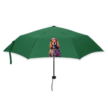 Cocker Spaniel - Regenschirm (klein) - Flaschengrün - Vorne