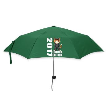 Limited Edition 2017 Geburtstag 2017 Geboren - Regenschirm (klein) - Flaschengrün - Vorne