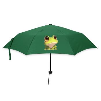 Frosch Frösche - Regenschirm (klein) - Flaschengrün - Vorne