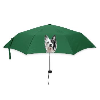 Chinesischer Schopfhund - Regenschirm (klein) - Flaschengrün - Vorne