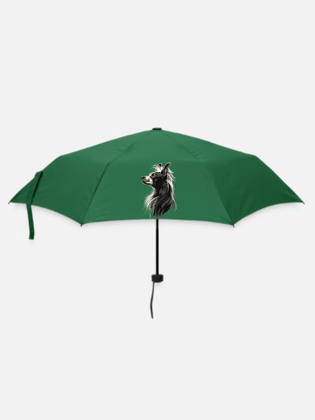 Chinesischer Schopfhund - Regenschirm (klein) - Flaschengrün