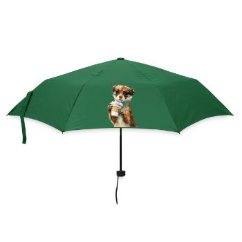 Wiesel Kaffee - Regenschirm (klein) - Flaschengrün - Vorne