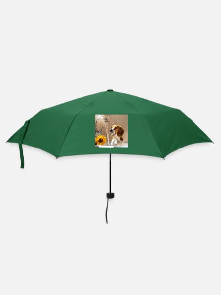 Beagle - Regenschirm (klein) - Flaschengrün