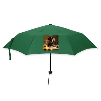 Rottweiler - Regenschirm (klein) - Flaschengrün - Vorne