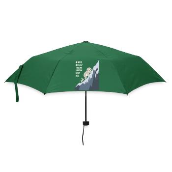 Steiler Anstieg Steinbock Faultier Immer Steigt - Regenschirm (klein) - Flaschengrün - Vorne