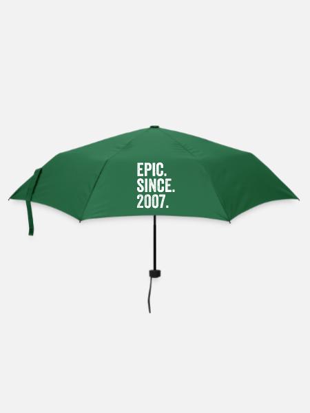 Epic Since 2007 Geburtsjahr Geburtstag - Regenschirm (klein) - Flaschengrün