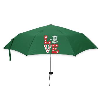 Discgolf Spruch Sport Lustiges Discgolf Geschenk - Regenschirm (klein) - Flaschengrün - Vorne