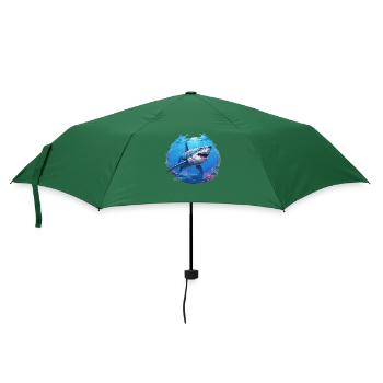 Weiße Haie Weißer Hai - Regenschirm (klein) - Flaschengrün - Vorne