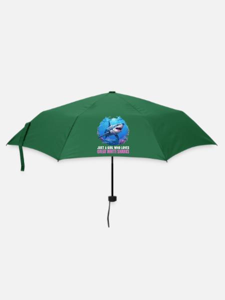 Weiße Haie Weißer Hai - Regenschirm (klein) - Flaschengrün