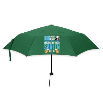 Bräutigam T-Shirt Junggesellenabschied Männer JGA - Regenschirm (klein) - Flaschengrün - Vorne