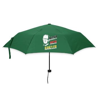 Nicht mein Kanzler Bundeskanzler Deutschland - Regenschirm (klein) - Flaschengrün - Vorne